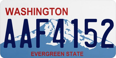 WA license plate AAF4152