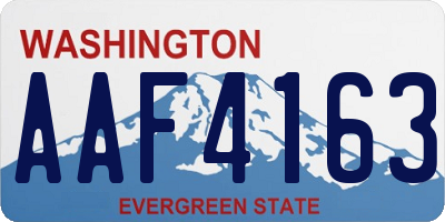 WA license plate AAF4163