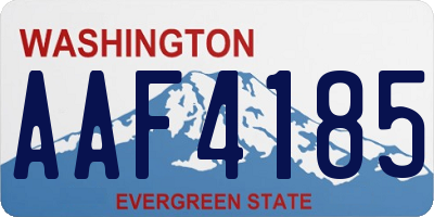 WA license plate AAF4185