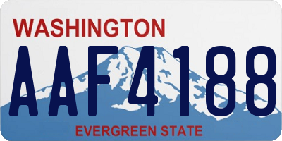 WA license plate AAF4188