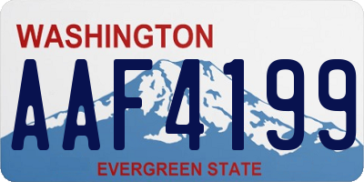 WA license plate AAF4199