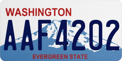 WA license plate AAF4202