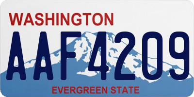 WA license plate AAF4209