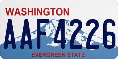 WA license plate AAF4226