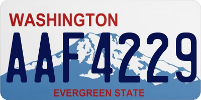 WA license plate AAF4229