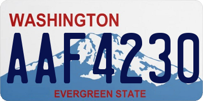 WA license plate AAF4230