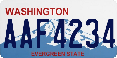 WA license plate AAF4234
