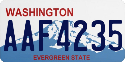 WA license plate AAF4235