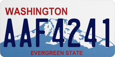 WA license plate AAF4241