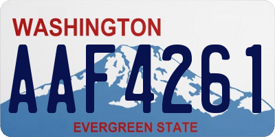 WA license plate AAF4261