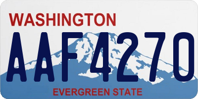 WA license plate AAF4270