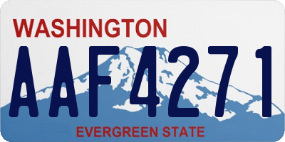 WA license plate AAF4271