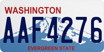 WA license plate AAF4276