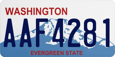 WA license plate AAF4281