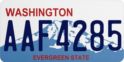WA license plate AAF4285