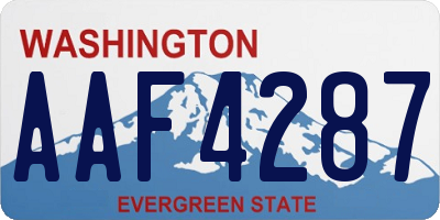 WA license plate AAF4287