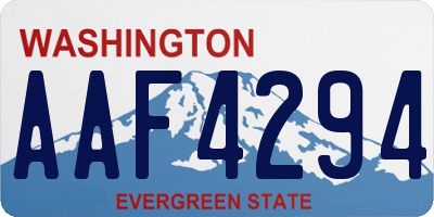 WA license plate AAF4294