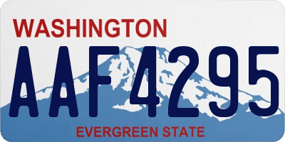 WA license plate AAF4295