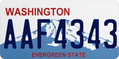 WA license plate AAF4343