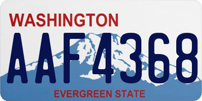 WA license plate AAF4368