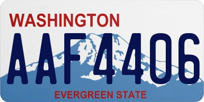 WA license plate AAF4406