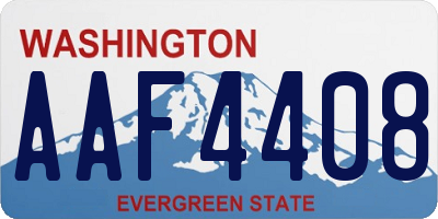 WA license plate AAF4408