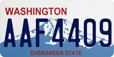 WA license plate AAF4409
