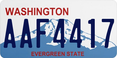 WA license plate AAF4417