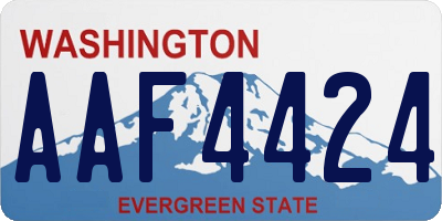WA license plate AAF4424