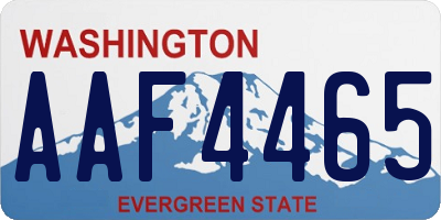 WA license plate AAF4465