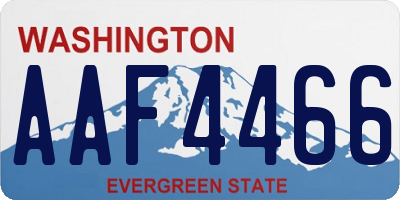 WA license plate AAF4466