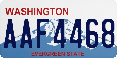 WA license plate AAF4468
