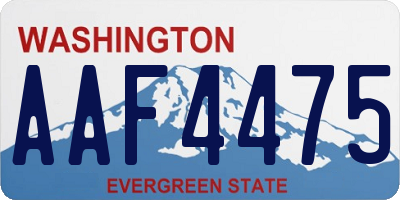 WA license plate AAF4475