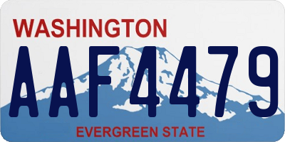 WA license plate AAF4479