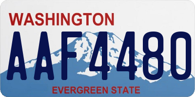 WA license plate AAF4480