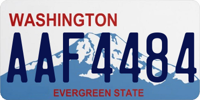 WA license plate AAF4484