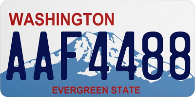 WA license plate AAF4488