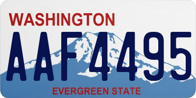 WA license plate AAF4495