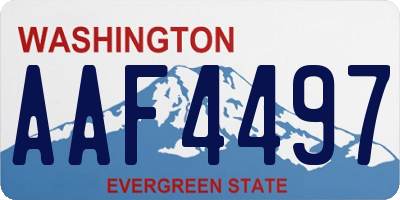 WA license plate AAF4497