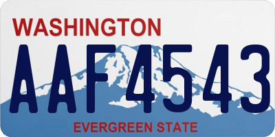 WA license plate AAF4543