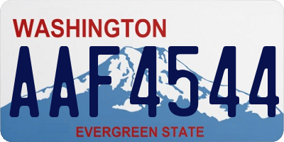 WA license plate AAF4544