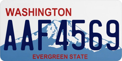 WA license plate AAF4569