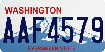 WA license plate AAF4579