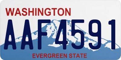 WA license plate AAF4591
