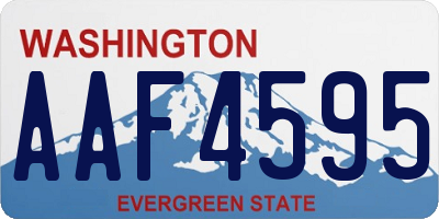 WA license plate AAF4595