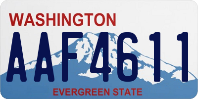 WA license plate AAF4611