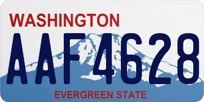 WA license plate AAF4628