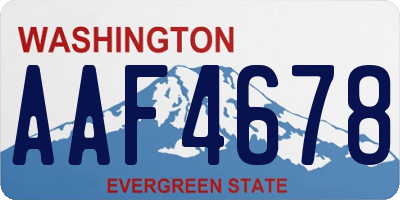 WA license plate AAF4678