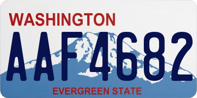 WA license plate AAF4682
