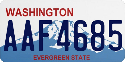WA license plate AAF4685